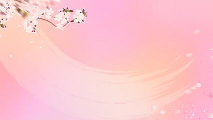 Pastel color background material using cherry blossoms