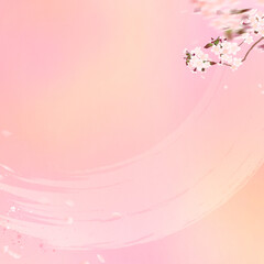 Pastel color background material using cherry blossoms