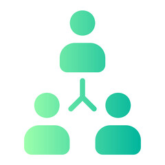 teamwork gradient icon