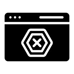 ad blocker glyph icon