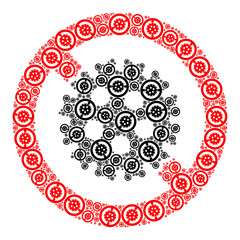 Vector stop coronavirus icon mosaic. Stop coronavirus mosaic is constructed from repeating recursive stop coronavirus pictograms. Fractal collage from stop coronavirus icon.
