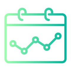 line chart gradient icon