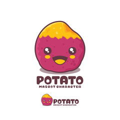 vector sweet potato cartoon mascot, suitable for, logos, prints, labels, stickers