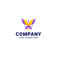 Fototapeta na wymiar butterfly colorful logo gradient for company