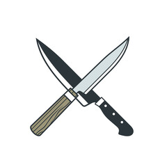 illustration of kitchen knife, vector art.