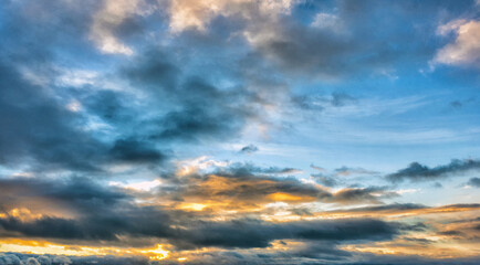 Autumn sky in the evening
