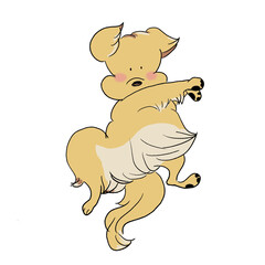 仰向けでじゃれる犬