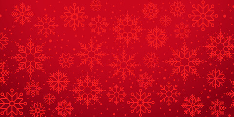 Naklejka na ściany i meble Christmas banner. New Year postcard. Snowflake on the background. Vector illustration
