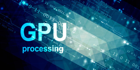 2d illustration gpu futuristic background

