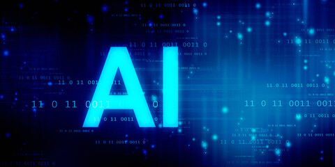 Obraz premium 2d rendering Artificial Intelligence (AI) concept 