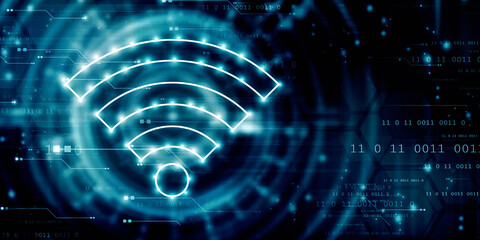 2d illustration WiFi symbol sign
