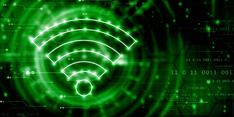 2d illustration WiFi symbol sign
