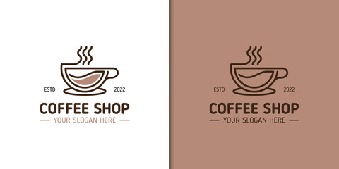 Vintage retro logos and classic coffee shop business