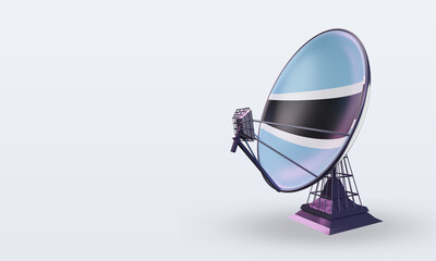 3d satellite Botswana flag rendering right view