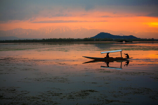 Dal Lake is The second largest in the state, Local people and traveler are use small wooden boat call 'Shikara' is a vehicle in the lake