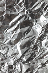 Silver foil as an abstract background.