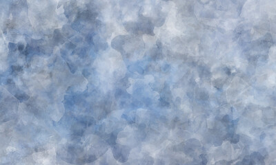 Vector watercolor art background. Hand drawn vector texture. White, blue and grey.  Clouds and sky. Grunge watercolour banner. Template for design. Snowfall. Cold. Merry Christmas! Happy New