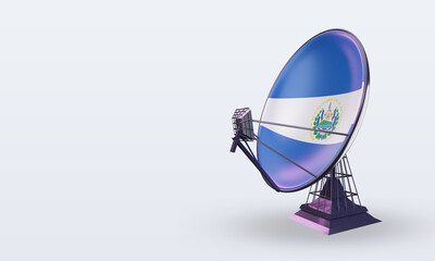 3d satellite El Salvador flag rendering right view