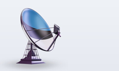 3d satellite Estonia flag rendering left view