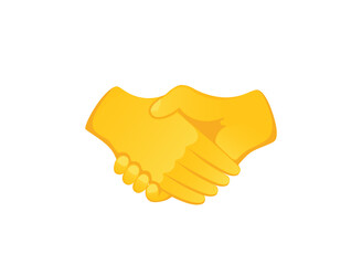 Handshake icon. Hand gesture emoji illustration. 
