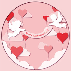 open valentine's day in paper style