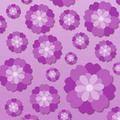 seamless pattern flowers flat