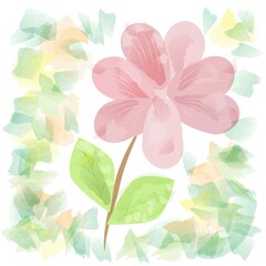 Flower Illustration in watercolor Vector Illustration