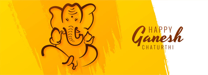 Happy ganesh chaturthi festival creative banner background