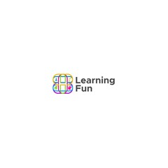 Modern colorful LEARNING FUN happy logo design