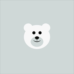 white teddy bear icon vector illustration symbol