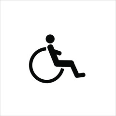 disabled person icon vector illustration symbol