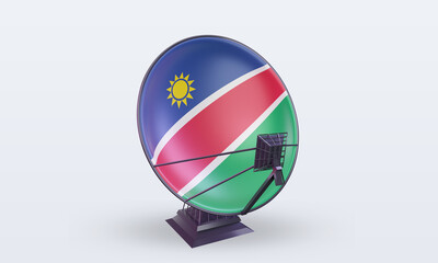 Fototapeta premium 3d satellite Namibia flag rendering front view
