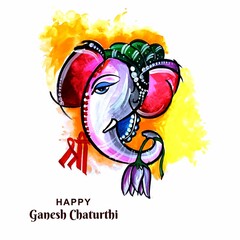 Happy ganesh chaturthi festival card background