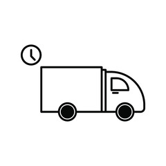fast delivery truck icon, express delivery, quick move color editable