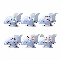 Obraz premium Plane blue gummy candy cartoon character with various angry expressions