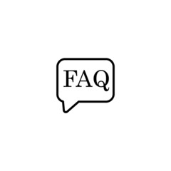 FAQ, frequently asked questions vector icon. Elements for mobile concepts and web apps. eps 10