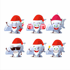 Santa Claus emoticons with plane blue gummy candy cartoon character