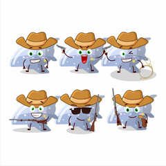 Cool cowboy plane blue gummy candy cartoon character with a cute hat