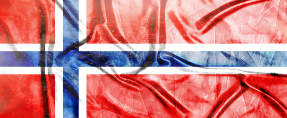 Norway flag, Realistic waving fabric flag, Flag Background texture, 3d illustration.
