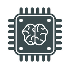 
Processor chip vector icon for graphic design, logo, website, social media, mobile app, ui illustration. Illustration on a white background.