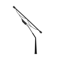 Car wiper. Black machine window cleaner