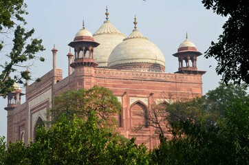 Ancient guesthouse inside of the Taj Mahal complex