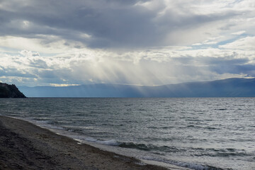 Saray beach on Olkhon island at Baikal