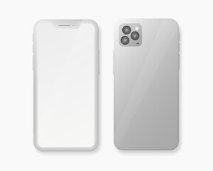 Realistic smartphone template mockup