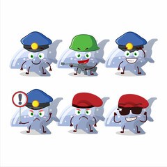 A dedicated Police officer of plane blue gummy candy mascot design style