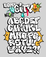  Vector white letters set. Graffiti sketch style font  © love_is_love