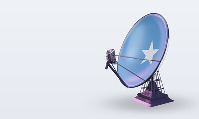 3d satellite Somalia flag rendering right view