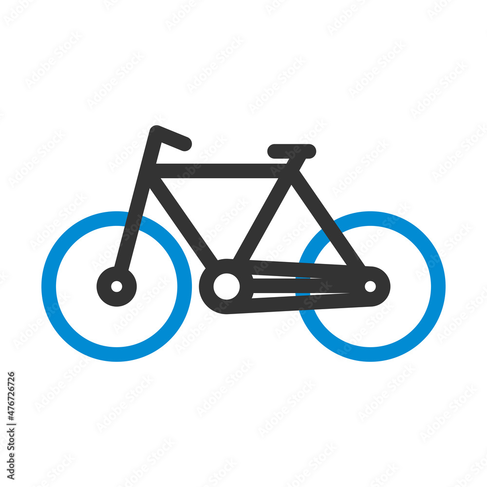 Poster ecological bike icon