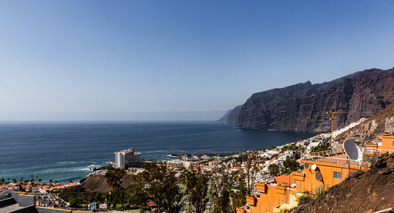 Los Gigantes cliffs from the observation deck above the city on Tenerife