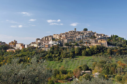 view of Casperia, italian common, latium, italy